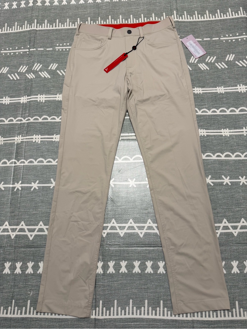Redvanly Kent Pull-On Pants in Stone